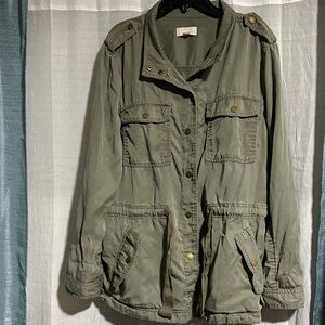 LOFT Sage Green Utility Jacket